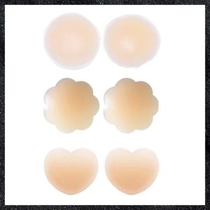 3-Pack Beige Nude Silicone Reusable Nipple Cover Pasties